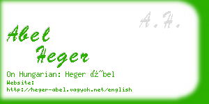 abel heger business card